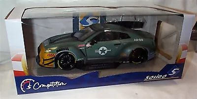 2020 Nissan GT-R (R35) With Body Kit Army Fighter Solido 1-18 Scale Diecast New • £55.95