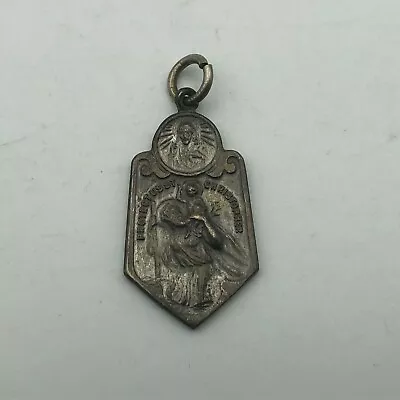 Protect Us St Christopher FOB Medal I Am Catholic Call A Priest Vintage Antique • $16.36