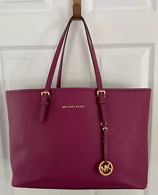 Michael Kors Jet Set Travel Macbook Tote In Fuschia - Excellent Condition • $85.95