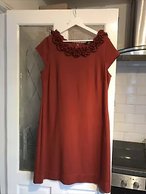 Marks &Spencer Dress Size 18. Rust • £8
