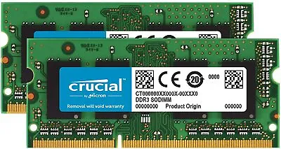 £30.99 • Buy New Crucial Memory Ram Laptop DDR3L PC3L 12800S 1600MHz SODIMM  4GB 8GB 16GB LOT