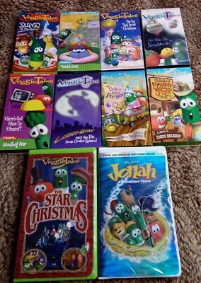 Lot Of 10 Veggie Tales VHS VeggieTales & Movie Mixed Lot VERY GOOD CONDITION  • $38