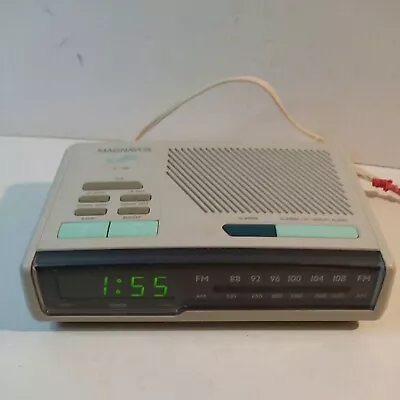 Vintage 1980s Magnavox Nightline AM/FM Dual Alarm Clock Radio AJ 3280/17 Retro • $18.99