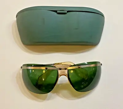 Vintage 50s Sports Wraparound Sunglasses Original Case RARE Sol Amour? Unmarked • $379