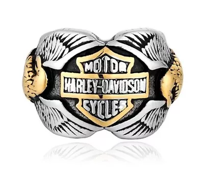 Titanium Men’s Harley Davidson Stainless Steel Biker Ring Size Various • $39.99