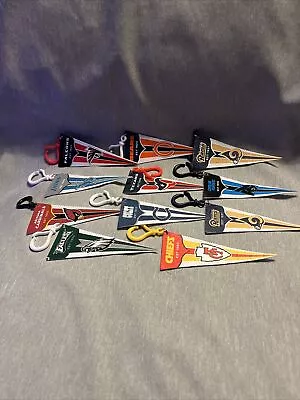 2014 Mini 4 Inch NFL Pennants W/Carabiner Lot Of 11 Eagles Chiefs Lions & More • $5.99