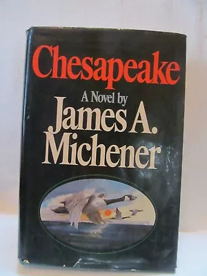 James A Michener - Chesapeake - Signed- W/ DJ & Newspaper Article Re: Signing • $49.95