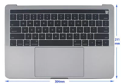 US Keyboard Silver Palmrest TouchPad Battery Real Topcase For Macbook Pro A1706 • £176.85