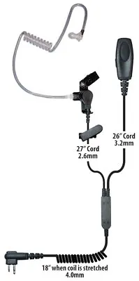 Patriot NC 2-wire Earpiece Headset For Motorola CP200D PR400 XTN500 RDU4100 RDV • $55