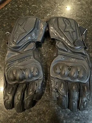 Alpinestars SP-8 V3 Black Leather Motorcycle Gloves • $75