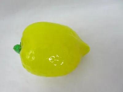  Murano Style Hand Blown Glass Fruit Yellow Lemon • $10