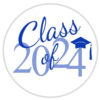108 Graduation Label Class Of 2024  Envelope Seals / Hershey Kiss Party Favors • $2.98