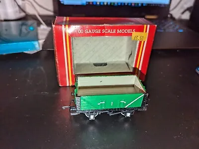 OO Gauge HORNBY R011 1992 Open WAGON BOXED Repainted Green And Detailed White • £3.50