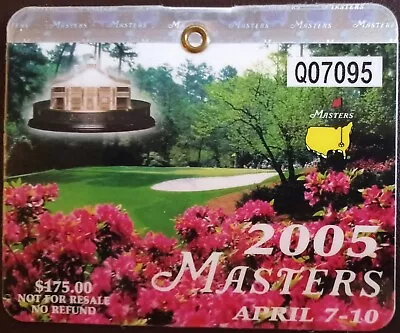 Masters Badge 2005 Tiger Woods Champion Augusta National Ticket Souvenir Golf • $100