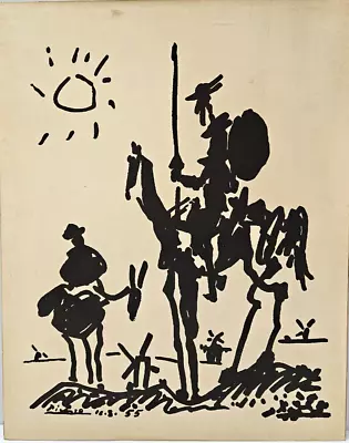 Mid-Century Pablo Picasso Plate Signed Print Of Don Quixote READ DESCRIPTION • $29.95