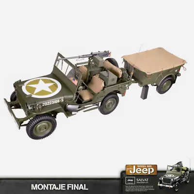 Willys MB WWII Jeep 1941-45 1/8 Scale Diecast SALVAT BUILD YOUR OWN (120 PARTS) • $1799.99