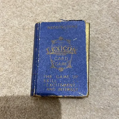 Vintage 1933 Waddingtons Lexicon Card Game Complete • £8.99