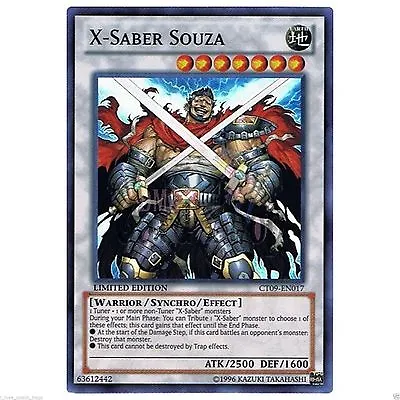 $1.50 • Buy X-Saber Souza X 1 CT09-EN017 SUPER HOLO YUGIOH