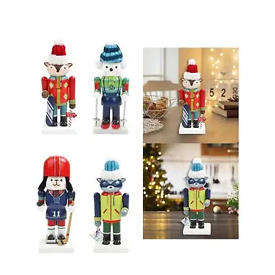 Wooden Nutcracker Ornament Home Decoration For Holiday Kids Gifts Xmas Tree • £13.30