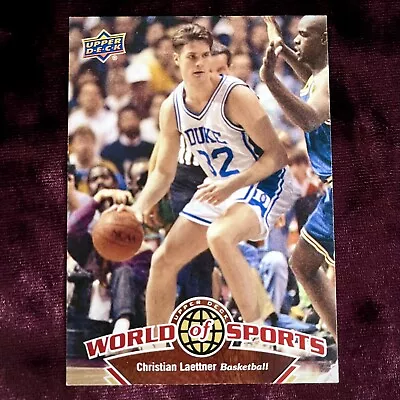 Christian Laettner 2010 UD World Sports RC #8 MINT Duke Legends Rookie Jersey SP • $1.95