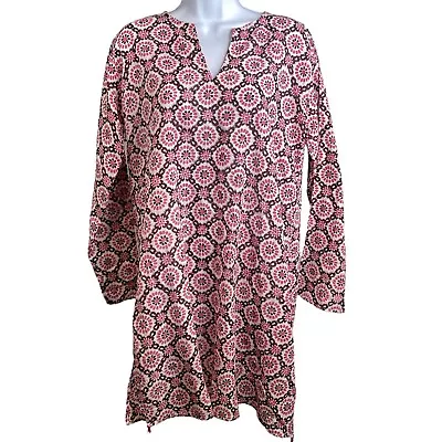 Roberta Roller Rabbit Print Tunic Dress Plus Sz 18 Pink Boho Preppy Summer • £30.41