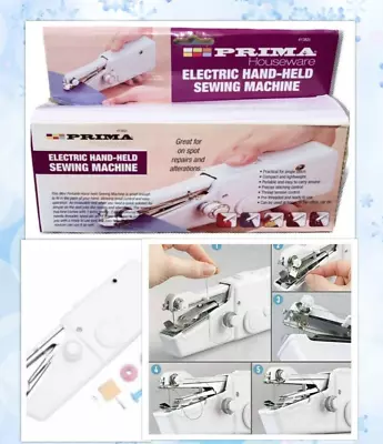 Mini Handheld Cordless Sewing Machine Hand Held Thread Stitch Clothes Portable • £8.75