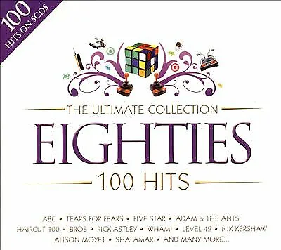 Various Artists : The Ultimate Collection - 80s: 100 Hits CD Box Set 5 Discs • £3.68