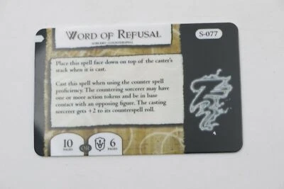 $12.30 • Buy Word Of Refusal S-077 Mage Knight SORCERY SPELL CARD