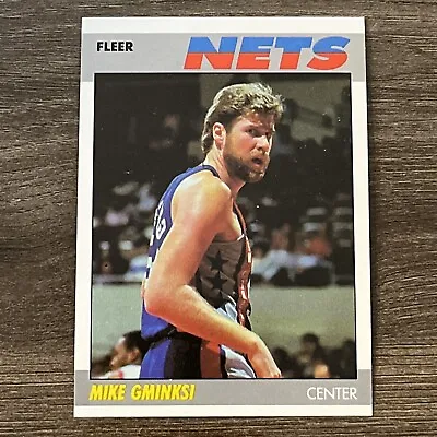 Mike Gminski 1987 New Jersey Nets 87-88 Fleer Basketball #41 Of 132 Mint Fresh • $1.02