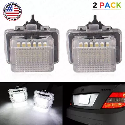 2x No Error LED License Plate Light Bulbs White For Mercedes Benz W204 W212 W221 • $14.99