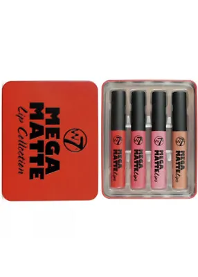 W7 Lip Collection 4 X Mega Matte Liquid Lipsticks Gift SET • £7.99