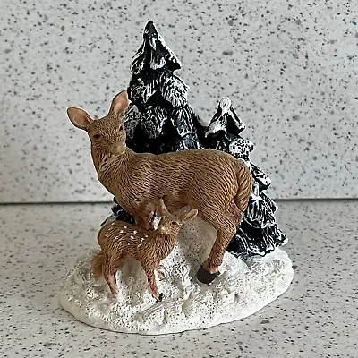 Mervyn's Christmas Village Square 1996 Deer Fawn Doe Standing Figurine Ceramic • $20