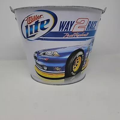 MILLER LITE BEER BUCKET NASCAR Brad Keselowski #2 Galvanized 5 Qt. 2011 • $19.99