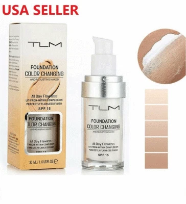 $7.19 • Buy TLM Color Changing Foundation Makeup Base Face Liquid Cover Concealer Flawless 