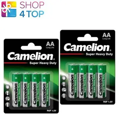 8 Camelion Aa Batteries R6P UM3 Super Heavy Duty Long Life 1.5V 4BL Exp 2023 New • $6.80