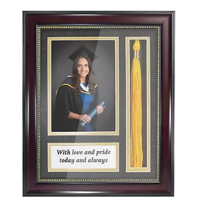 Graduation Photo Shadow Box Frame With Tassel Holder For 5x7 PicturesReal Gl... • $41.39