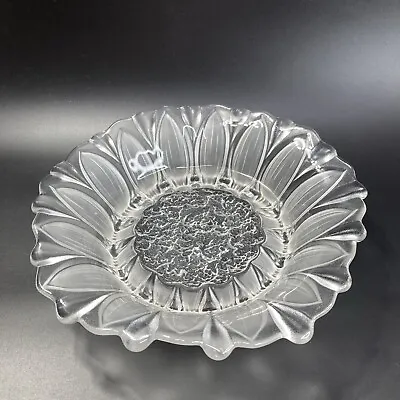 Mikasa Sunflower Frost Pillar Candle Holder Glass 11” Germany Clear Glass Vtg • $11.03