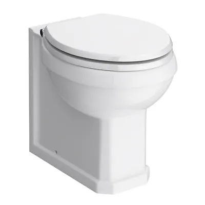 £109 • Buy Traditional Ceramic Gloss White Back To Wall Toilet Bathroom WC Pan Seat BTW 