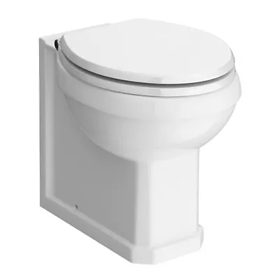£109 • Buy Traditional Ceramic Gloss White Back To Wall Toilet Bathroom WC Pan Seat BTW 