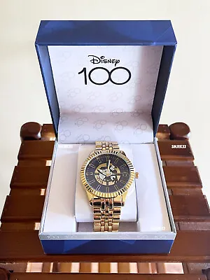 Disney 100th Anniversary Gold Bracelet Watch Mickey Mouse Steamboat Willie (NEW) • $69.99