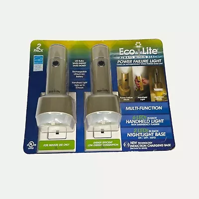 New Eco-i-Lite Lithium Ion LED Handheld Light Emergency Flasher 2-Pack Sealed • $69.99