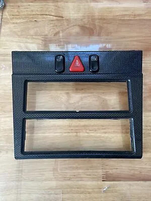 95-00 Mercedes W202 C230 C280 Dash Hazard Light Switch Control Trim Carbon Fiber • $98