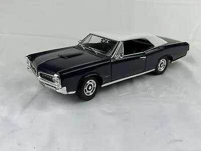 1966 Pontiac Gto - Nightwatch Blue  W/ White Top- Route 66 / Ertl - 1:18 • $42.49