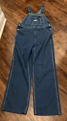 Liberty Mens Blue Carpenter's Denim Bib Overalls Coveralls Size 36/32 • $29.99