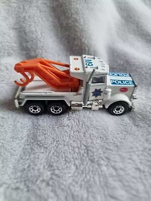 Matchbox Wreck Truck 61# Vintage White Police Tow Peterbilt  • $12