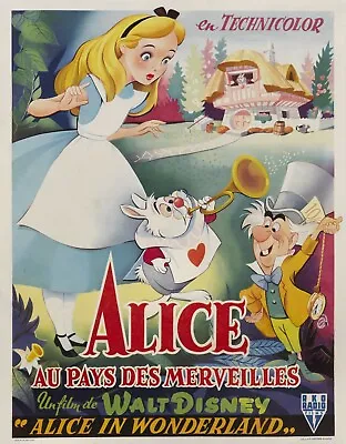£4.89 • Buy Alice In Wonderland 1951 Belgian Release Film Print Poster Wall Art Picture A4+