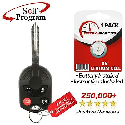 $11.45 • Buy For 2006 2007 2008 2009 2010 2011 2012 Ford Fusion Key Keyless Entry Remote Fob