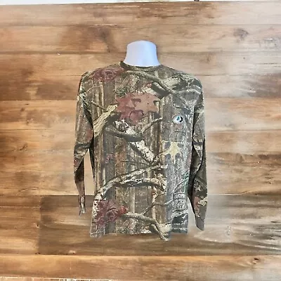 Mossy Oak Pursuits T-shirt Long Sleeve Mens Small Camouflage Hunting • $14.99