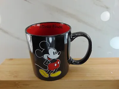 CLASSIC Disney Mickey Mouse Cocoa Mug Coffee Cup Black Red Ceramic • $9.50