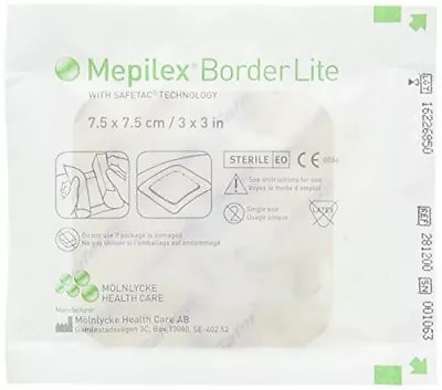 Mepilex Border Lite Foam Dressing 3  X 3  (Box Of 5) Molnlycke # 281200 • $26.52